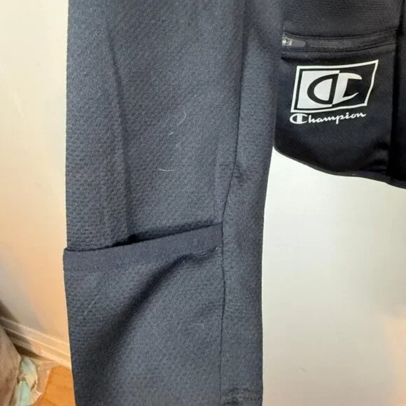 Champion Black Quarter-Zip Pullover Long Sleeve Top Size S - Picture 3 of 10